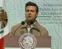 Peña Nieto durante el evento de Atención Integral a la Sequía Recurrente en Zacatecas.