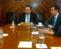El secretario Serrano durante el nombramiento del nuevo titular de Reclusorios en la Ciudad de México.
