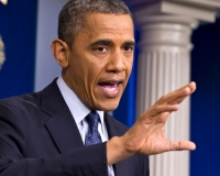 En rueda de prensa, Obama dijo que la economía de Estados Unidos está en camino a tener un buen año siempre y cuando los políticos en Washington no interfieran.