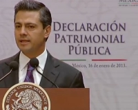 Peña Nieto durante su declaración patrimonial.