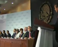 Peña Nieto durante la promulgación de la Ley de Víctimas.
